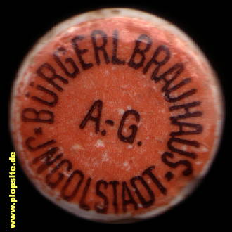 Picture of a ceramic Hutter stopper from: Bürgerliches Brauhaus AG , Ingolstadt, Germany