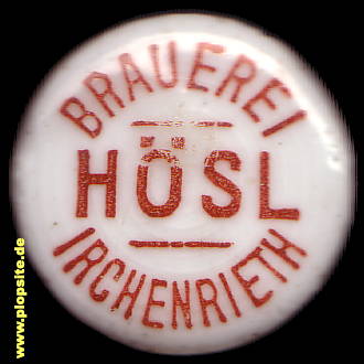 Picture of a ceramic Hutter stopper from: Brauerei Hösl, Irchenrieth, Germany