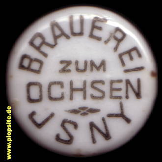 Picture of a ceramic Hutter stopper from: Brauerei zum Ochsen, Isny, Germany