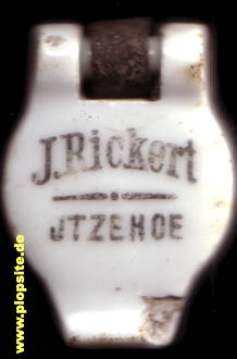 Picture of a ceramic Hutter stopper from: Brauerei J. Rickert  , Itzehoe, Itzhoe, Germany