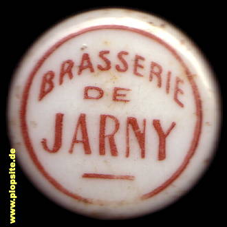 Picture of a ceramic Hutter stopper from: Grandes Brasseries de Jarny et Uckange, Jarny, France