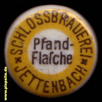 Picture of a ceramic Hutter stopper from: Schloßbrauerei, Jettenbach, Germany