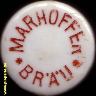 Picture of a ceramic Hutter stopper from: Brauerei Marhoffer, Kaiserslautern, Germany