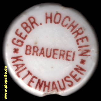 Bügelverschluss aus: Brauerei Gebrüder Hochrein, Kaltenhausen / Ufr., Eisenheim-Kaltenhausen, Deutschland