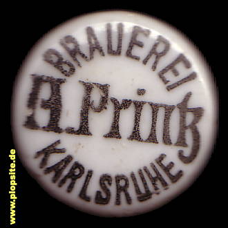 Picture of a ceramic Hutter stopper from: Brauerei Printz, Karlsruhe, Germany