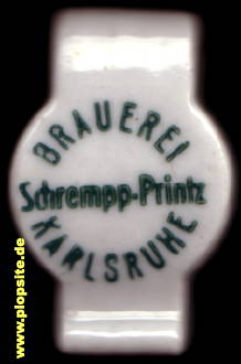 Picture of a ceramic Hutter stopper from: Brauerei Schrempp Printz, Karlsruhe, Germany