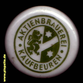 Picture of a ceramic Hutter stopper from: Aktienbrauerei, Kaufbeuren, Germany