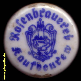 Picture of a ceramic Hutter stopper from: Rosenbrauerei, Kaufbeuren, Germany