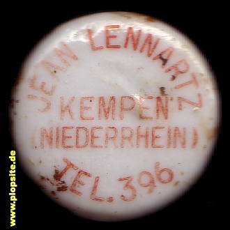 Bügelverschluss aus: Brauerei Jean Lennartz, Kempen / Niederrhein, Deutschland