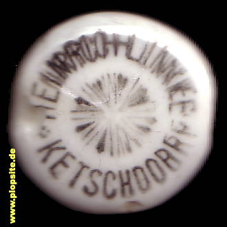 Picture of a ceramic Hutter stopper from: Brauerei Heinrich Linke, Ketschdorf, Kaczorów, Poland