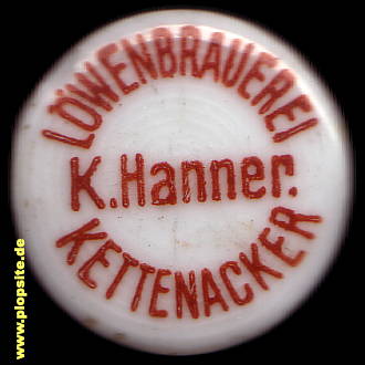 Bügelverschluss aus: Löwenbrauerei Hanner, Kettenacker, Gammertingen, Deutschland