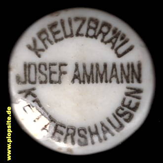 Picture of a ceramic Hutter stopper from: Brauerei Josef Ammann, Kettershausen, Germany