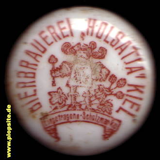 Picture of a ceramic Hutter stopper from: Birbrauerei Holsatia  , Kiel, Germany