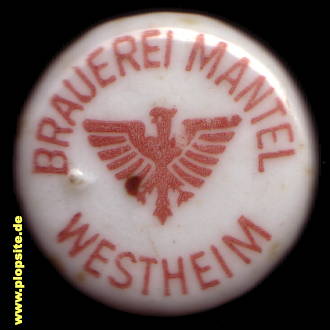 Bügelverschluss aus: Westheim Brauerei zum Schwarzen Adler Alfred Mantel, Knetzgau, Deutschland