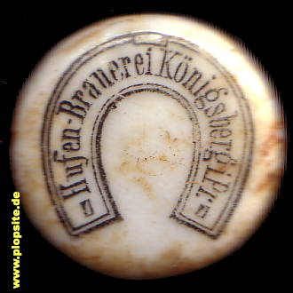Picture of a ceramic Hutter stopper from: Hufen-Brauerei Willy Hintze, Königsberg, Kaliningrad, Калининград, Кёнигсберг, Russia