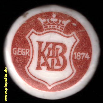 Picture of a ceramic Hutter stopper from: Actien Brauerei, Köslin, Cöslin, Koszalin, Poland