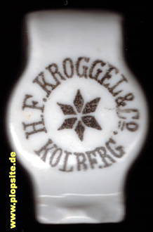 Picture of a ceramic Hutter stopper from: Brauerei H.F. Kroggel & Co., Kolberg, Kołobrzeg, Poland
