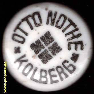 Picture of a ceramic Hutter stopper from: Unbekannt Otto Nothe, Kolberg, Kołobrzeg, Poland