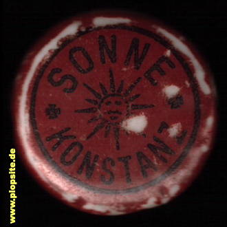 Picture of a ceramic Hutter stopper from: Gebrüder Ruppaner, Brauerei zur Sonne, Konstanz, Germany