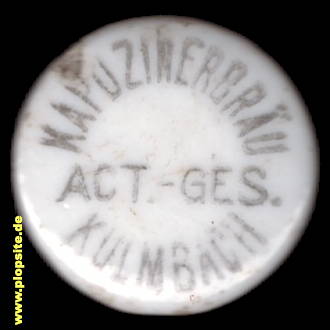 Picture of a ceramic Hutter stopper from: Kapuzinerbräu Act. Ges., Kulmbach, Germany