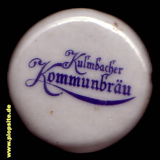 Picture of a ceramic Hutter stopper from: Kommunbräu, Kulmbach, Germany