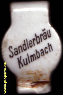 Picture of a ceramic Hutter stopper from: Sandlerbräu AG, Kulmbach, Germany