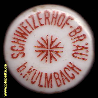 Picture of a ceramic Hutter stopper from: Schweizerhof Bräu, Kulmbach, Germany