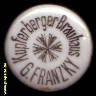Picture of a ceramic Hutter stopper from: Brauhaus Georg Franzky, Kupferberg, Miedzianka, Poland