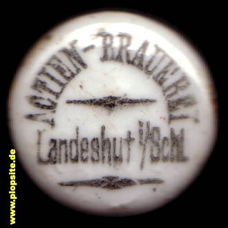 Picture of a ceramic Hutter stopper from: Actienbrauerei, Landeshut, Kamienna Góra, Poland