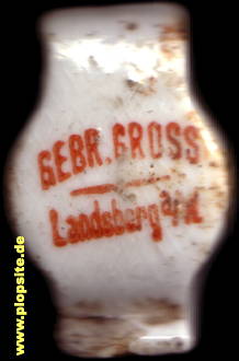 Bügelverschluss aus: Dampfbrauerei Gebrüder Gross, Landsberg / Warthe, Gorzów Wielkopolski, Polen