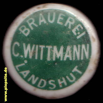 Picture of a ceramic Hutter stopper from: Brauerei zum Dräxlmaier, Carl Wittmann, Landshut, Germany