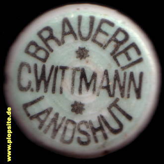 Picture of a ceramic Hutter stopper from: Brauerei zum Dräxlmaier, Carl Wittmann, Landshut, Germany