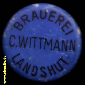 Picture of a ceramic Hutter stopper from: Brauerei zum Dräxlmaier, Carl Wittmann, Landshut, Germany