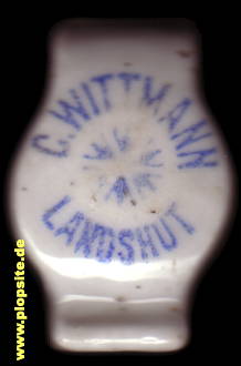 Picture of a ceramic Hutter stopper from: Brauerei zum Dräxlmaier, Carl Wittmann, Landshut, Germany