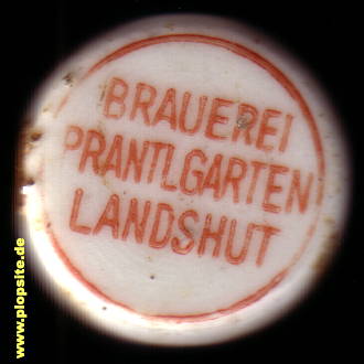 Picture of a ceramic Hutter stopper from: Brauerei zum Prantlgarten, Landshut, Germany