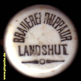Picture of a ceramic Hutter stopper from: Brauerei zum Heiglbräu, Karl Ruppaur, Landshut, Germany