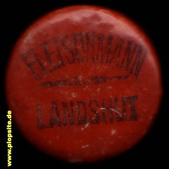 Picture of a ceramic Hutter stopper from: Brauerei zum Balsbräu Fleischmann, Landshut, Germany