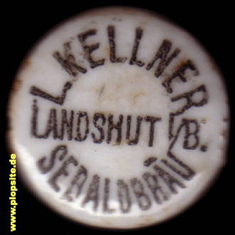 Picture of a ceramic Hutter stopper from: Brauerei zum Sebaldbräu, Kellner, Landshut, Germany