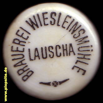 Picture of a ceramic Hutter stopper from: Brauerei Wiesleinsmühle, Lauscha, Germany