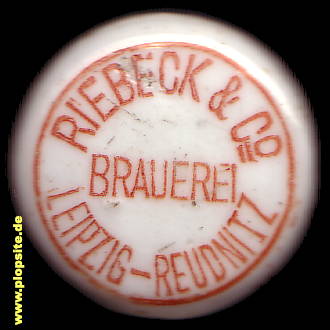Bügelverschluss aus: Brauerei Riebeck & Co., Leipzig - Reudnitz, Deutschland
