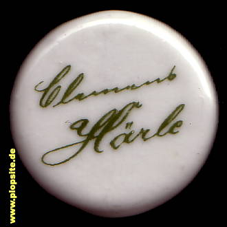 Picture of a ceramic Hutter stopper from: Brauerei Clemens Härle, Leutkirch, Germany