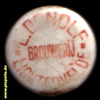 Picture of a ceramic Hutter stopper from: Brouwerij Denolf, Lichtervelde, Belgium