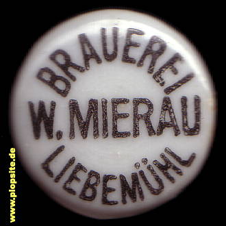 Bügelverschluss aus: Brauerei W. Mierau, Liebemühl, Miłomłyn, Polen