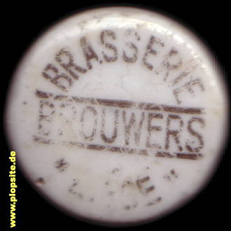 Picture of a ceramic Hutter stopper from: Cogebra, Div. Brasserie Brouwers, Liège, Luik, Lüttich, Belgium