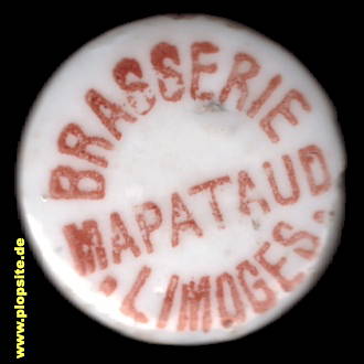 Bügelverschluss aus: Brasserie Mapataud, Limoges, Frankreich