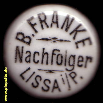 Bügelverschluss aus: Bierbrauerei Berthold Franke Nachfolger, Dampfbrauerei, Lissa, Leszno, Polen