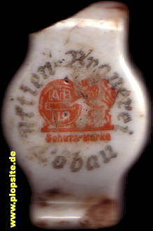 Picture of a ceramic Hutter stopper from: Actien Brauerei, Löbau, Loebau, Lubij, Germany