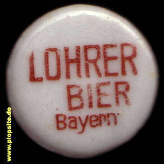Picture of a ceramic Hutter stopper from: Brauerei Stumpf Lohrer Bier, Lohr / Main, Germany