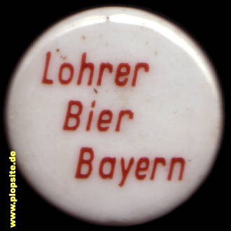 Picture of a ceramic Hutter stopper from: Brauerei Stumpf Lohrer Bier, Lohr / Main, Germany