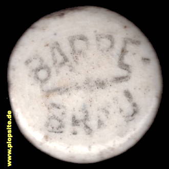 Picture of a ceramic Hutter stopper from: Brauerei Barre, Lübbecke, Lübke, Germany
